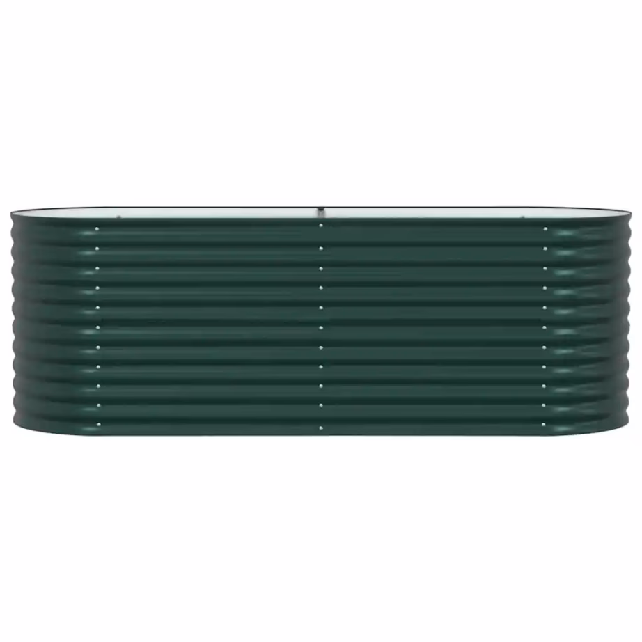 Terasest kõrge aiapeenar, roheline, 240 x 80 x 81 cm – 6