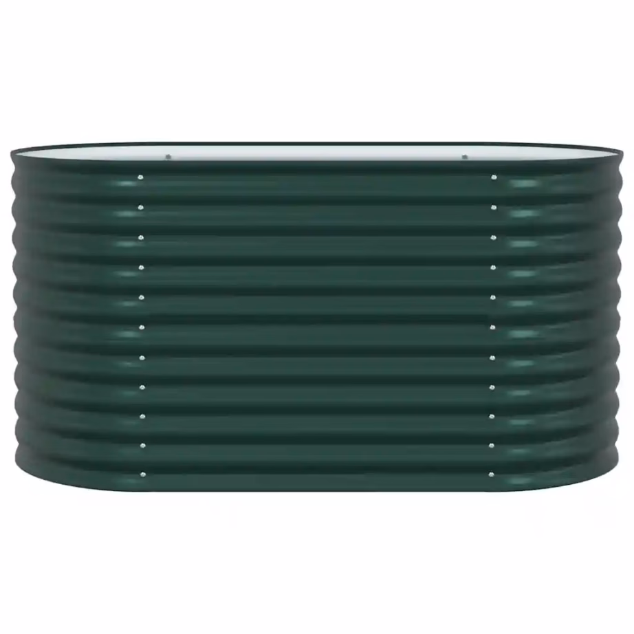 Kõrge aiapeenar terasest, roheline, 160 x 80 x 81 cm – 6