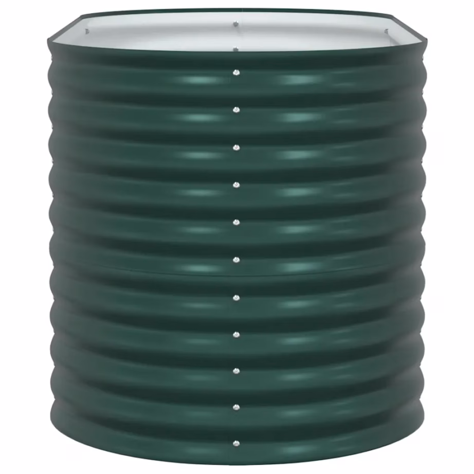 Kõrge aiapeenar terasest, roheline, 160 x 80 x 81 cm – 7