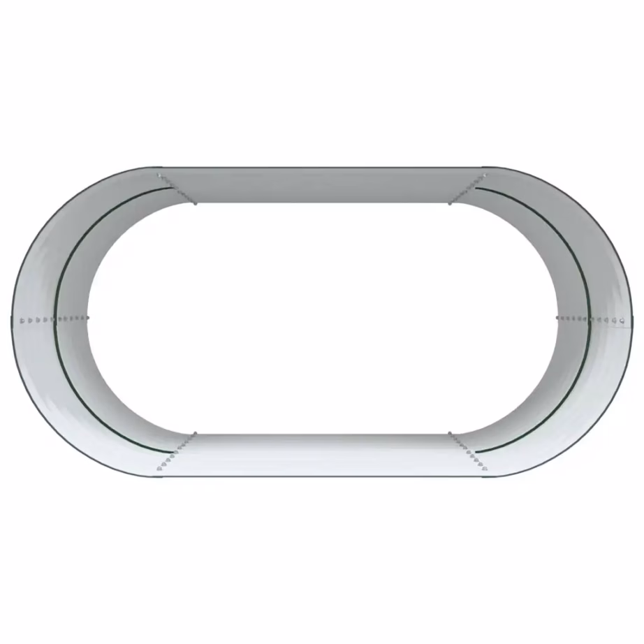 Kõrge aiapeenar terasest, roheline, 160 x 80 x 81 cm – 8