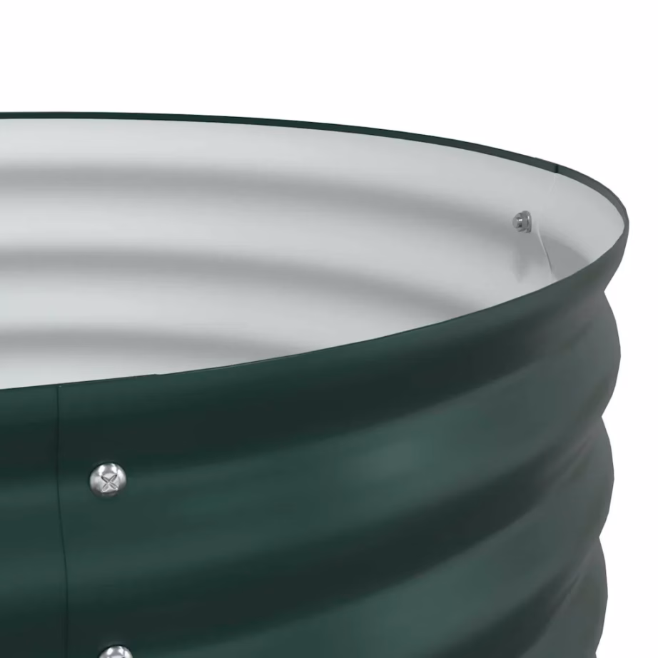 Kõrge aiapeenar terasest, roheline, 160 x 80 x 81 cm – 9