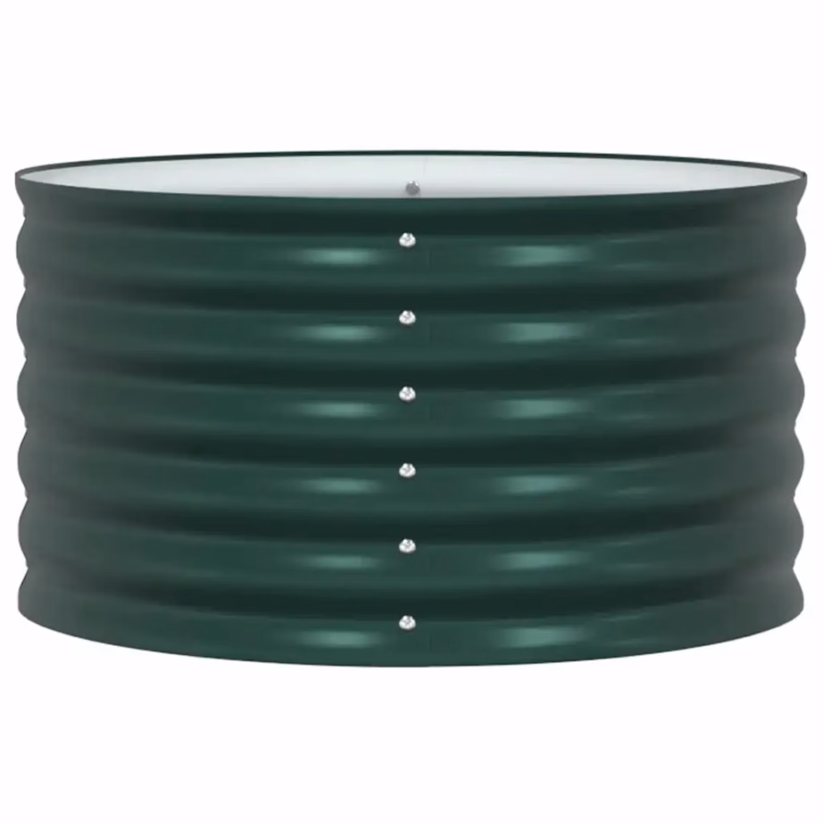 Kõrge aiapeenar terasest, roheline, 80 x 80 x 44 cm – 6