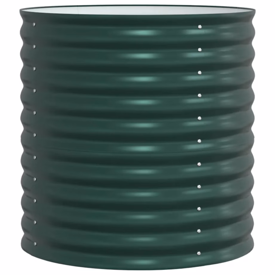 Kõrge aiapeenar terasest, roheline, 80 x 80 x 81 cm – 2