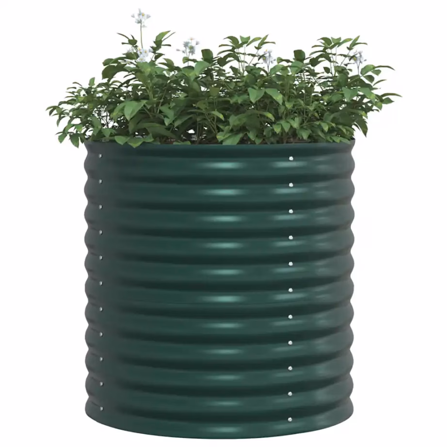 Kõrge aiapeenar terasest, roheline, 80 x 80 x 81 cm – 3