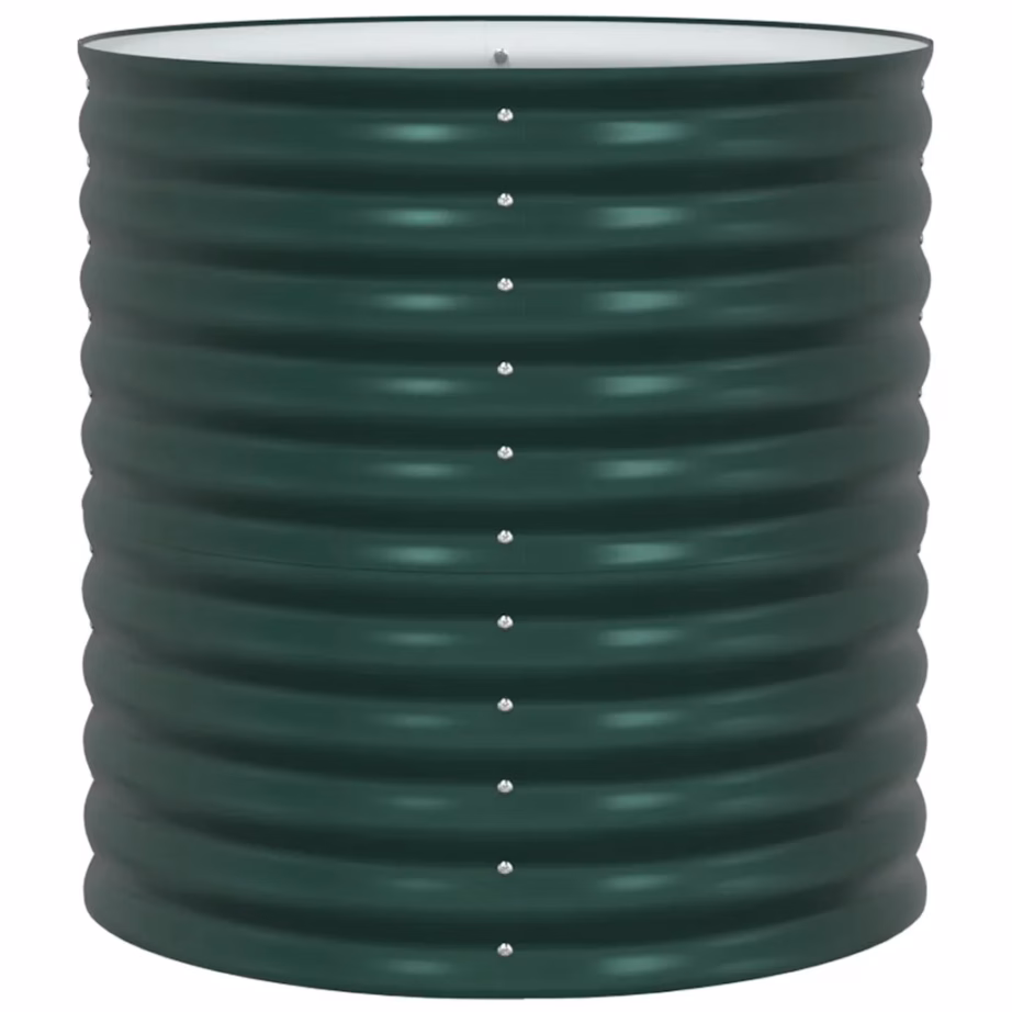 Kõrge aiapeenar terasest, roheline, 80 x 80 x 81 cm – 7