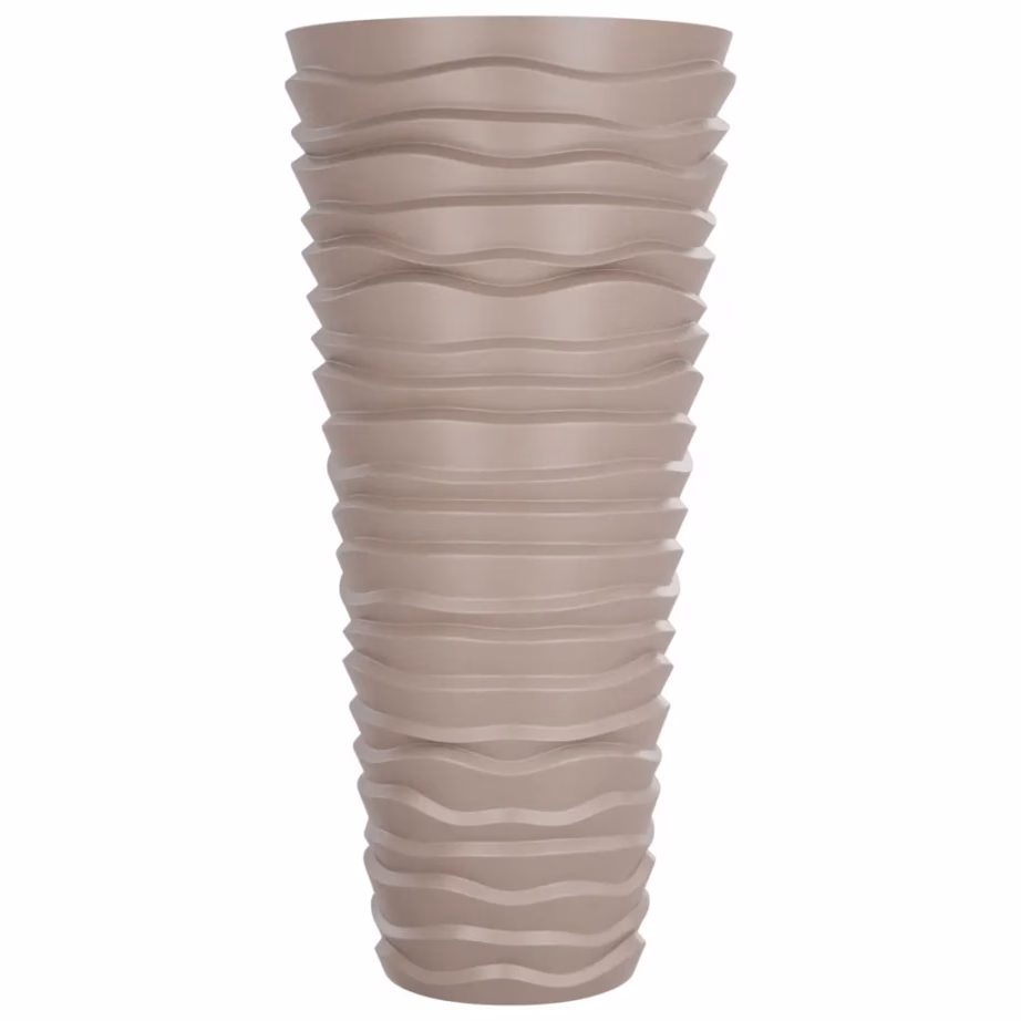 Kõrge taimekast eemaldatava sisuga, helepruun PP, 39 x 75 cm, 18/45 l – 4