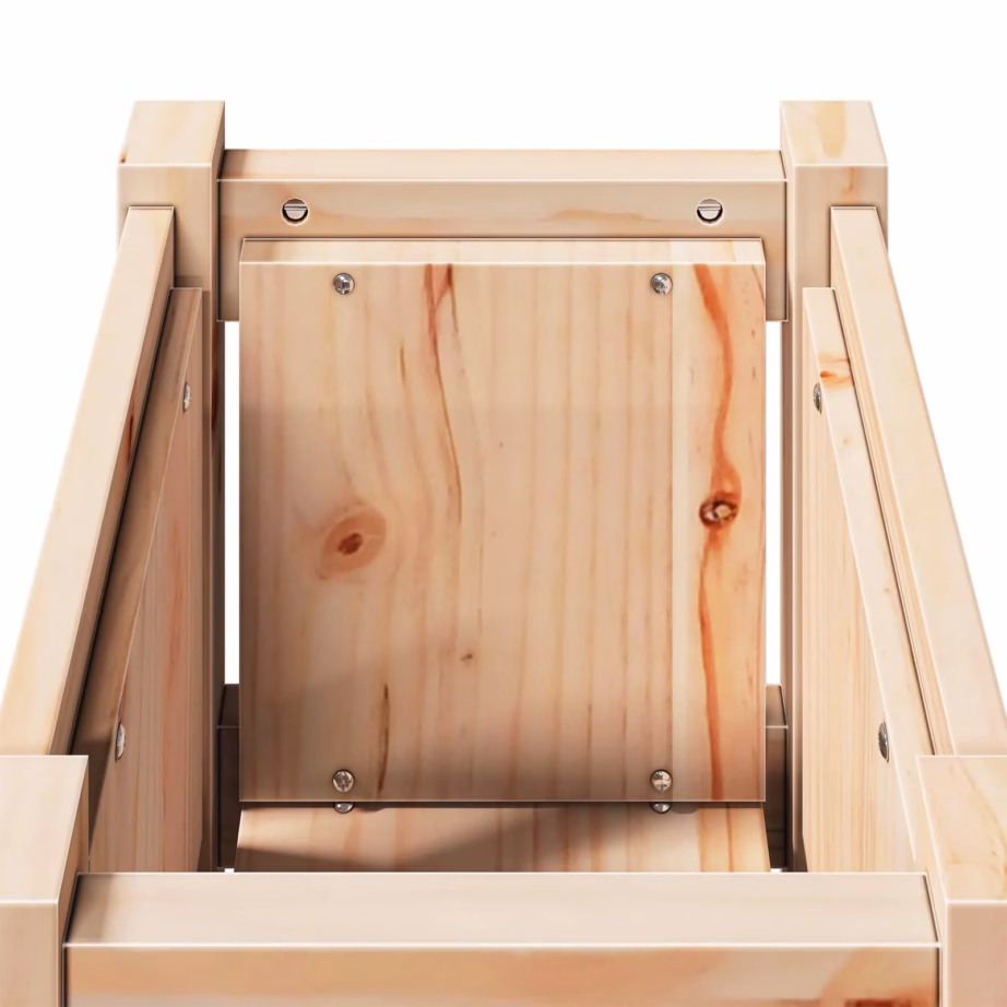 Kõrge männipuidust aiapott, naturaalne, 31 x 31 x 70 cm – 5