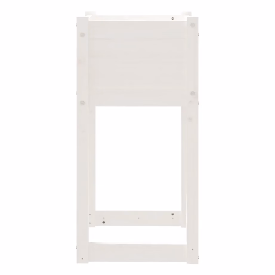 Kõrge männipuidust taimekast rõdule ja aeda, valge, 40 x 40 x 81 cm – 5