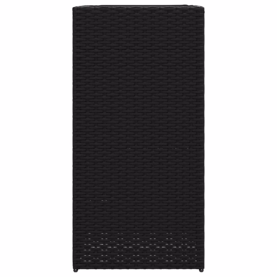 Kõrge must polürotangist taimekast riidest kotiga, 40 x 40 x 80 cm – 5
