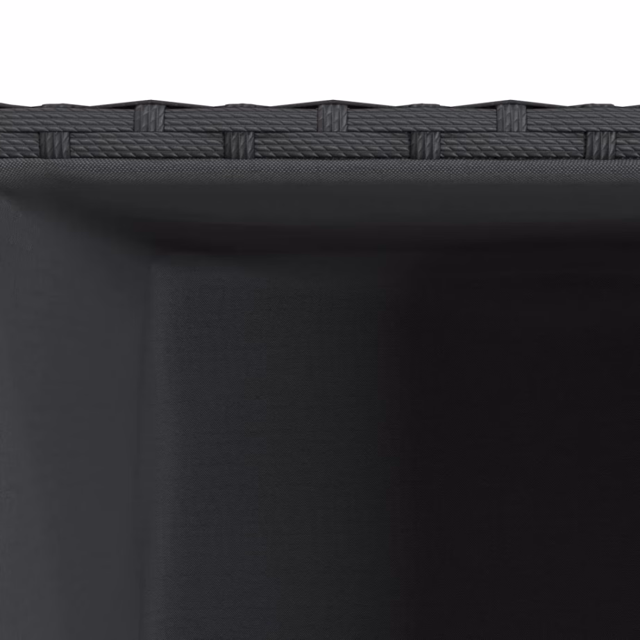 Kõrge must polürotangist taimekast riidest kotiga, 40 x 40 x 80 cm – 8