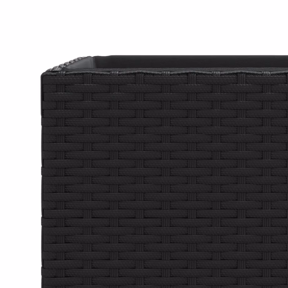 Kõrge must polürotangist taimekast riidest kotiga, 40 x 40 x 80 cm – 9