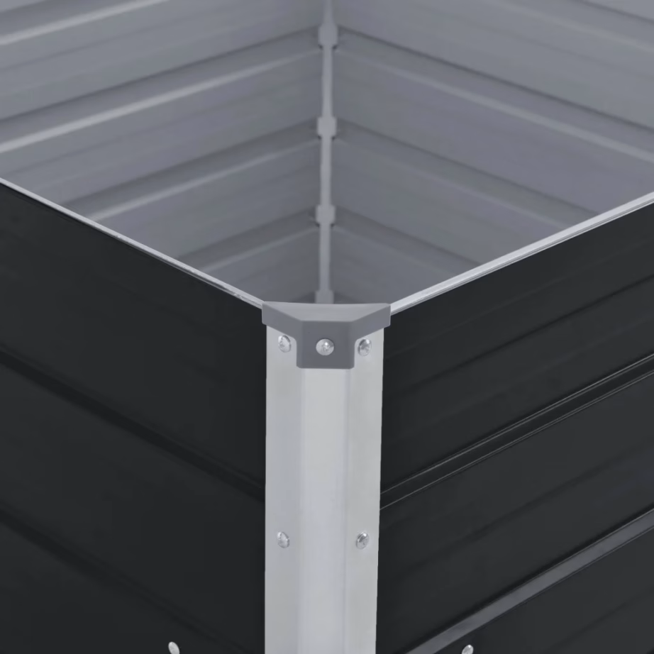 Kõrge peenrakast tsingitud terasest, antratsiithall, 100 x 100 x 45 cm – 4