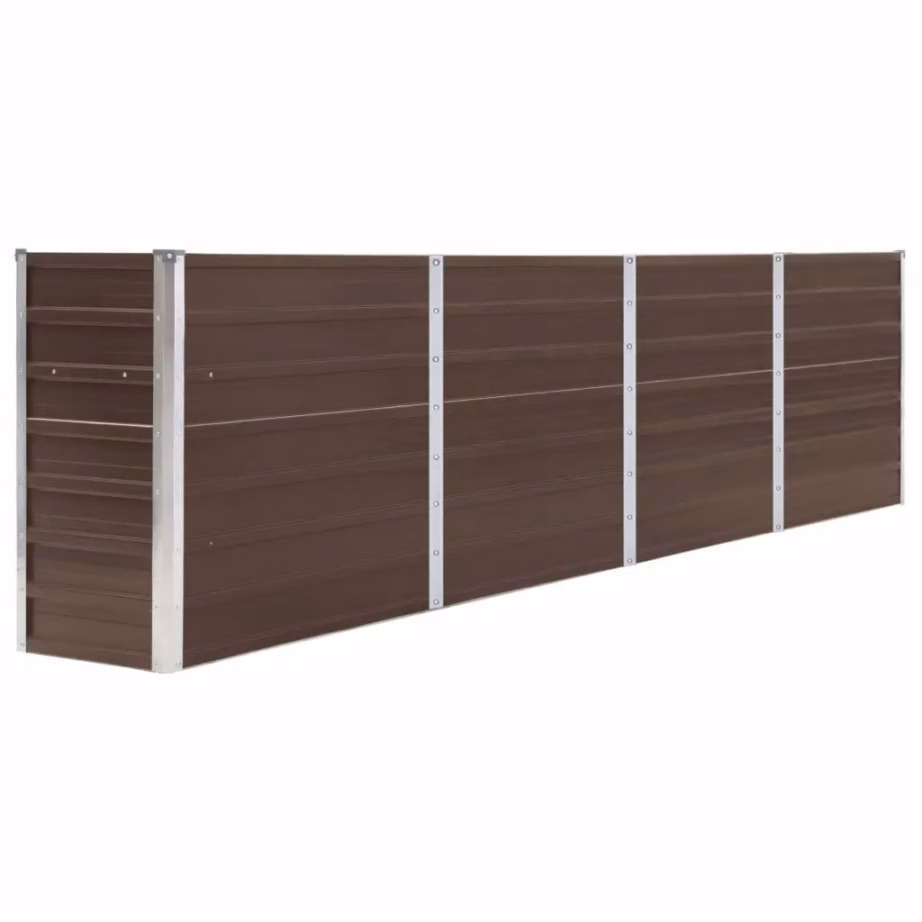 Kõrge peenrakast tsingitud terasest, pruun, 320 x 40 x 77 cm – 2