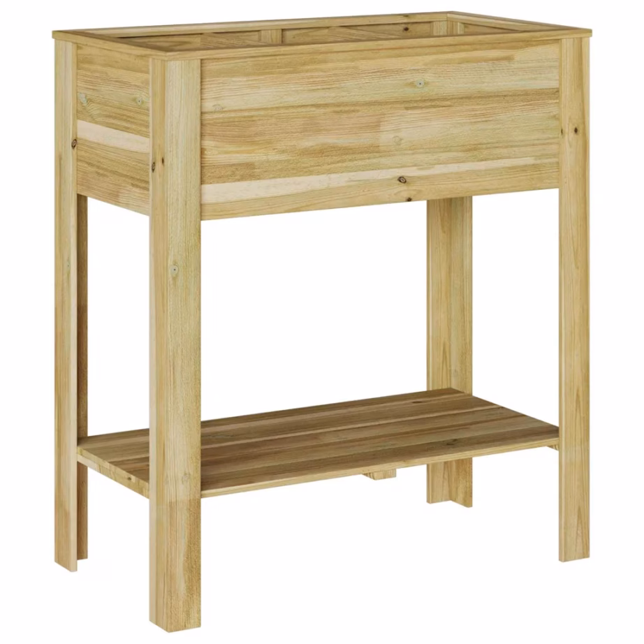 Kõrge puitistutuskast riiuliga, pruun, 85,5 x 46,5 x 96 cm – 7