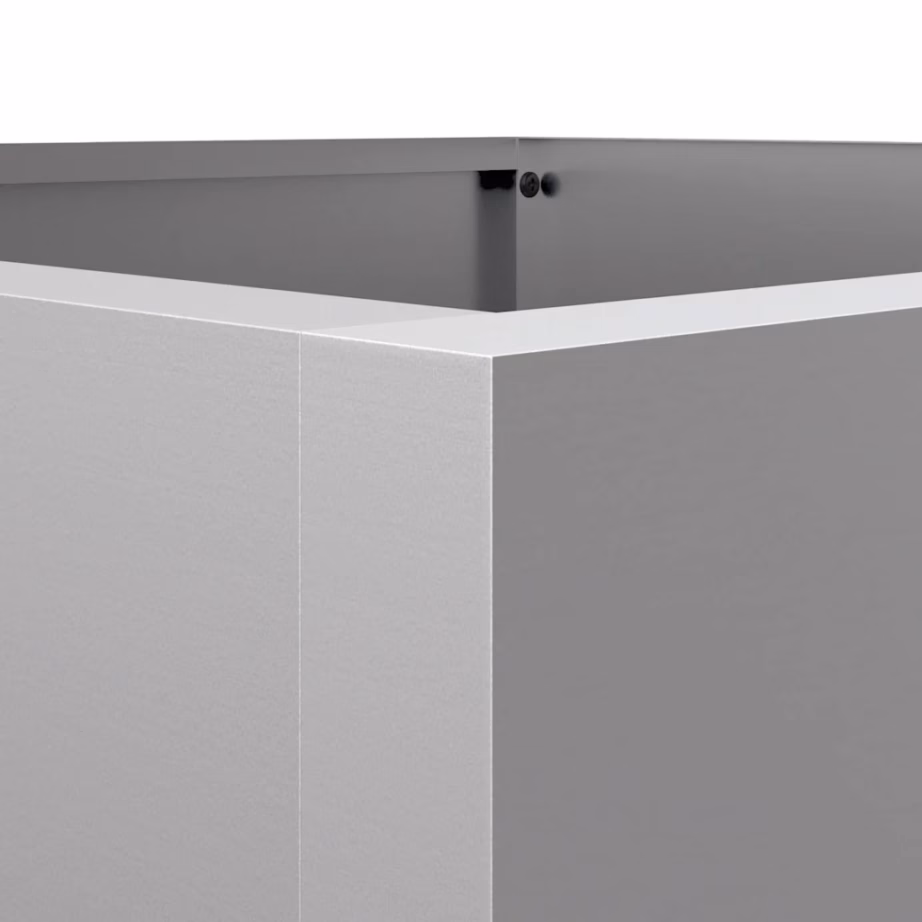 Kõrge taimekast tsingitud terasest, hõbedane, 52 x 48 x 75 cm – 9