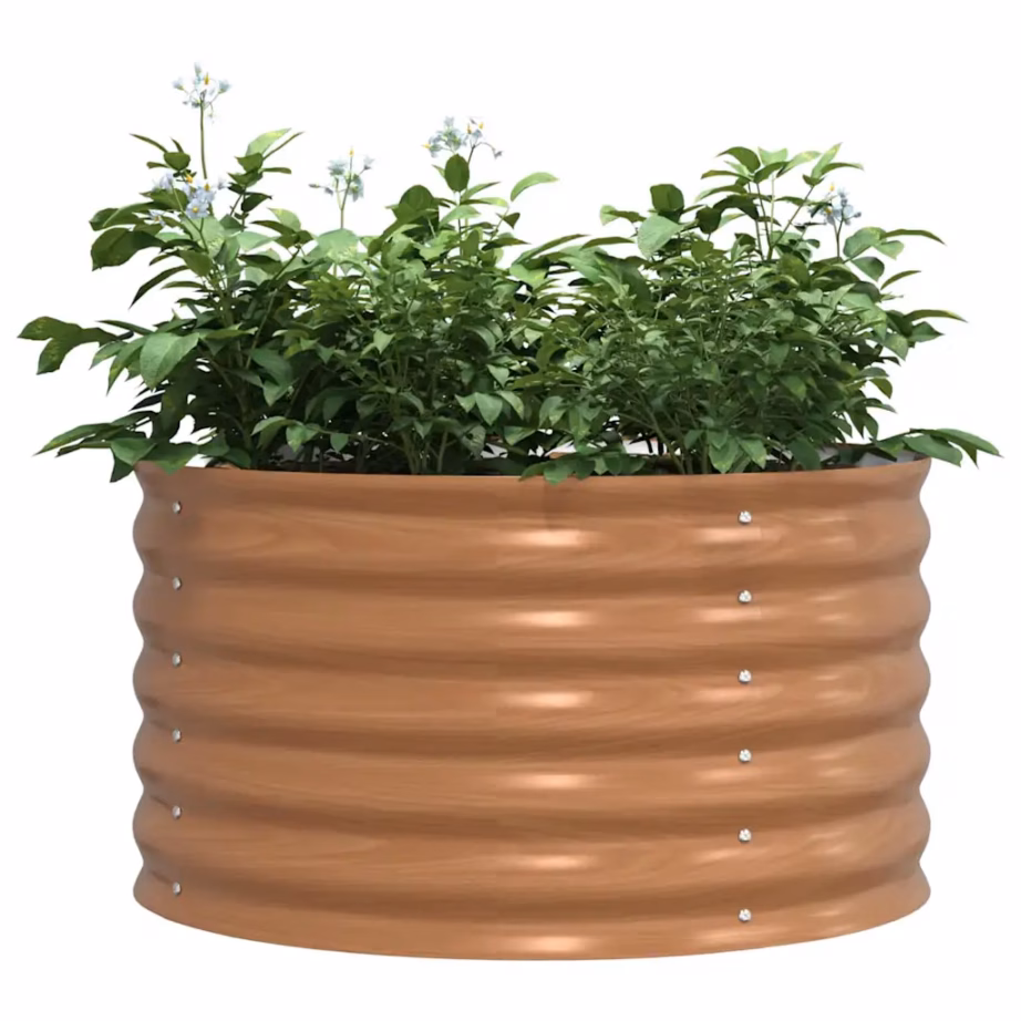 Kõrge terasest aiapeenar, pruun, 80 x 80 x 44 cm – 3