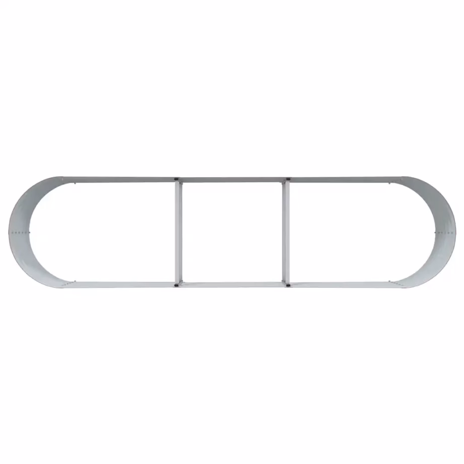 Kõrge terasest aiapeenar, pruun, 320 x 80 x 44 cm – 7