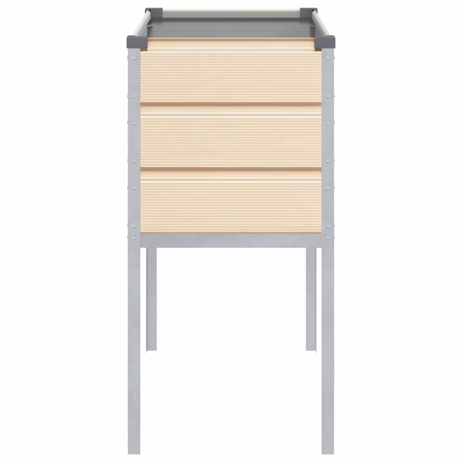 Kõrge tsingitud terasest taimekast, valge, 100 x 45 x 90 cm – 5