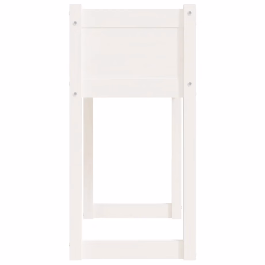 Kõrge taimekast aeda ja rõdule, valge männipuidust, 78 x 40 x 81 cm – 6