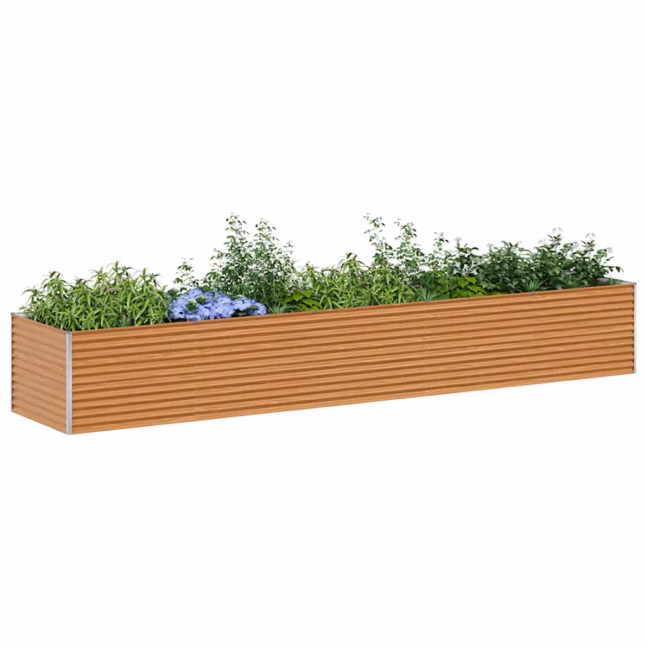 Kõrgendatud aiakast avatud põhjaga, tsingitud teras, helepruun, 485 x 100 x 68 cm – 3