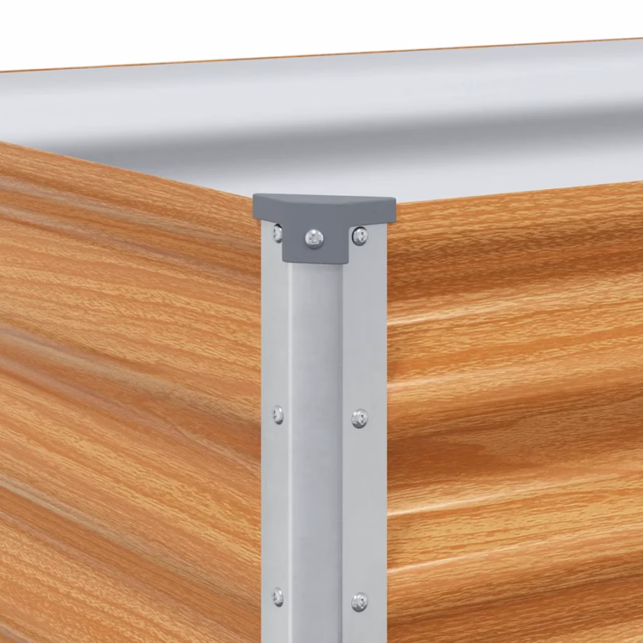 Kõrgendatud aiakast tsingitud terasest, helepruun, 290 x 50 x 68 cm – 9