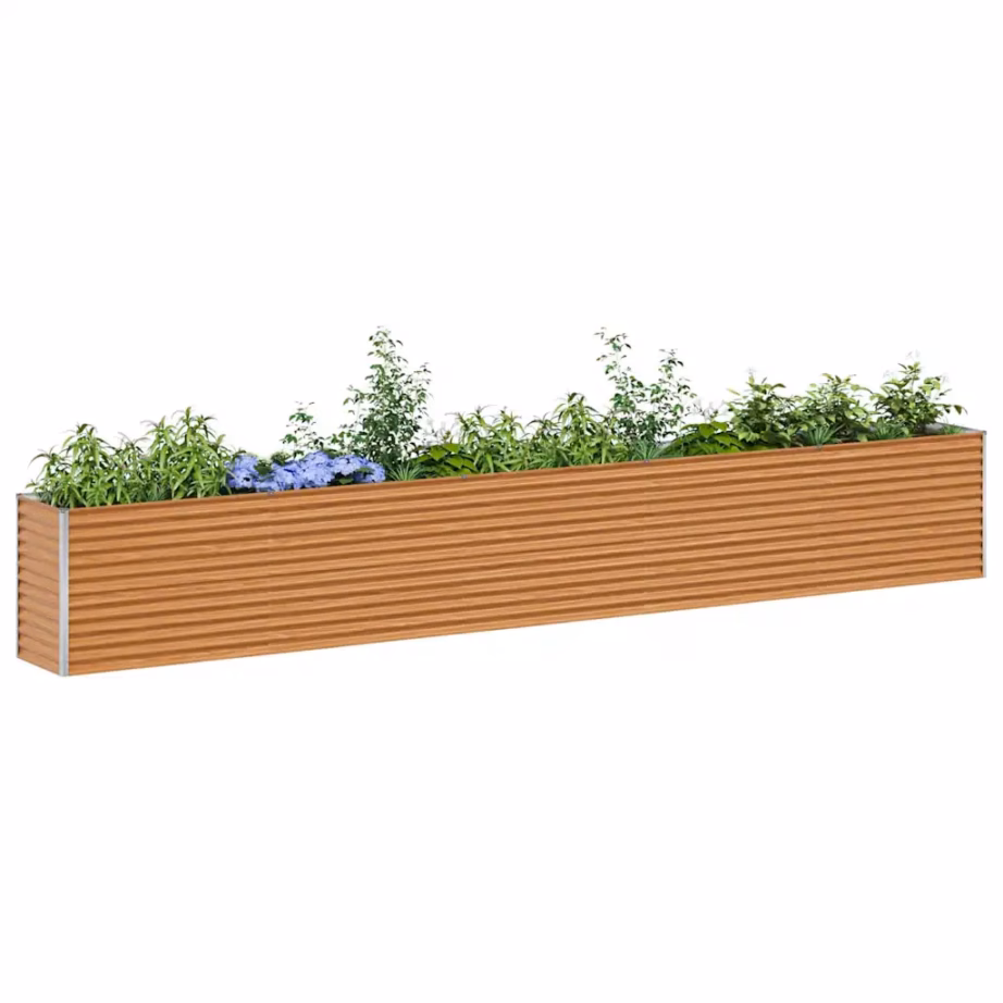 Kõrgendatud aiakast tsingitud terasest, helepruun, 485 x 50 x 68 cm – 3