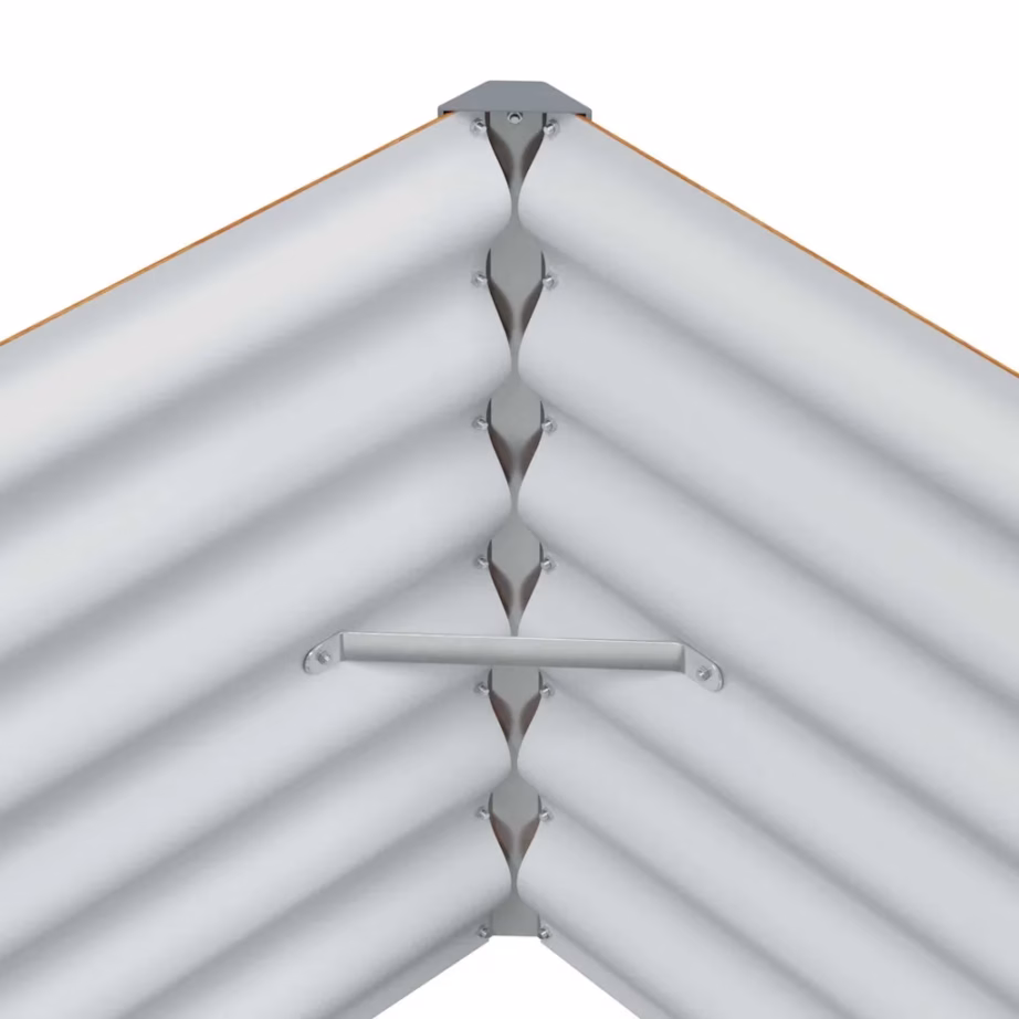 Kõrgendatud aiataimelava, tsingitud teras, helepruun, 775 x 100 x 36 cm – 11