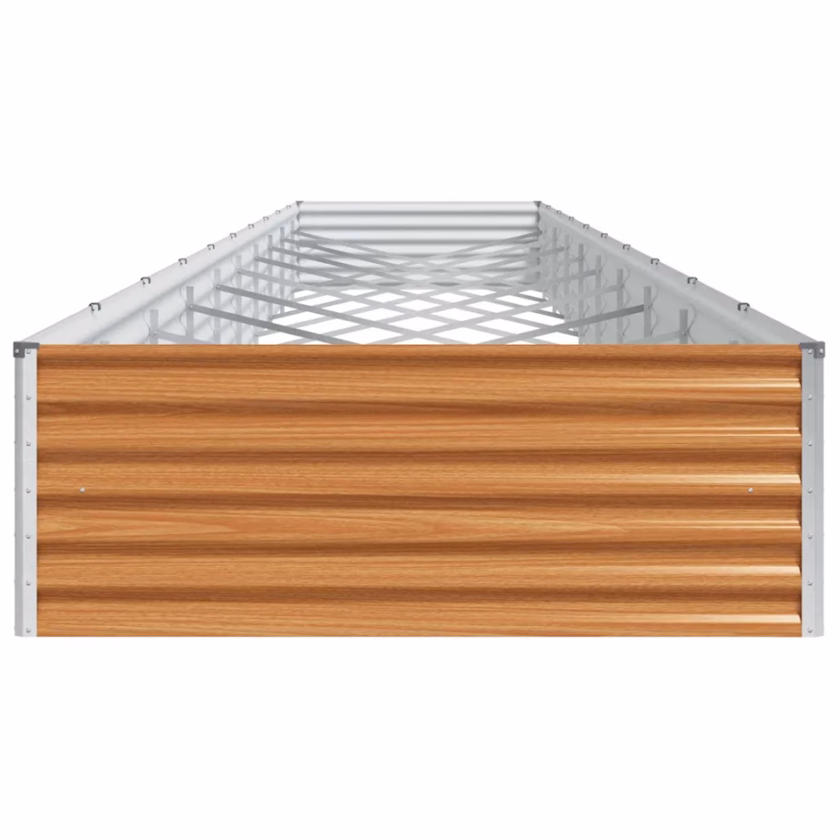 Kõrgendatud aiakast tsingitud terasest, helepruun, 970 x 100 x 36 cm – 6