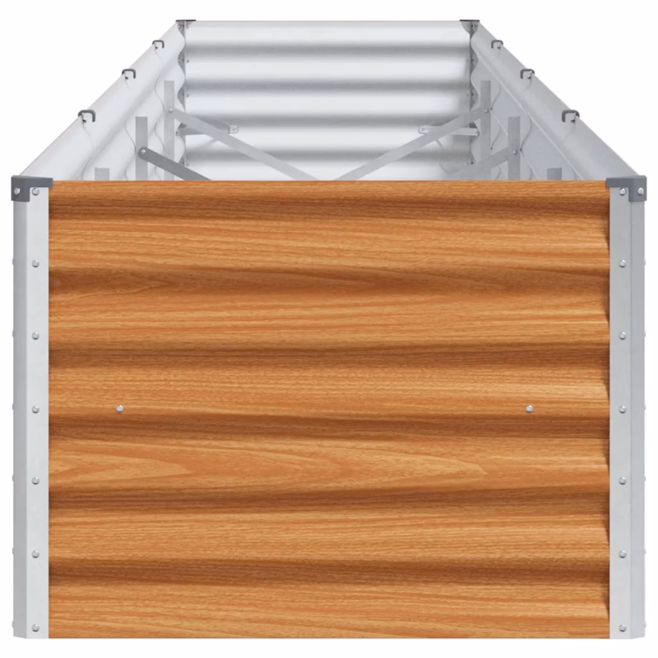 Kõrgendatud aiapeenar tsingitud terasest, helepruun, 390 x 50 x 36 cm – 6