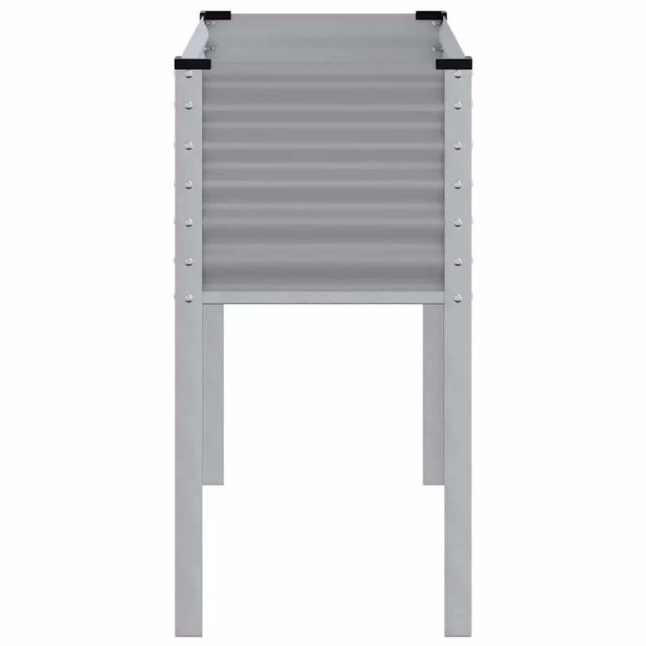 Kõrgendatud hall taimekast aeda, teras, 100 x 45 x 90 cm – 5