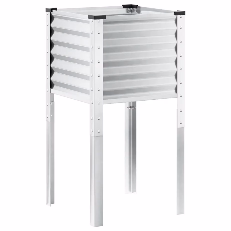 Kõrgendatud lillekast aia jaoks, ilmastikukindel teras, pruun, 45 x 45 x 88 cm – 8