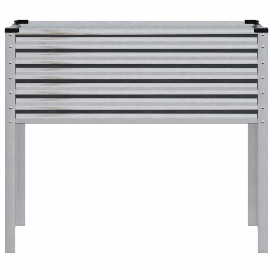 Kõrgendatud lillekast jalgadel, tsingitud teras, hõbedane, 100 x 45 x 90 cm – 4