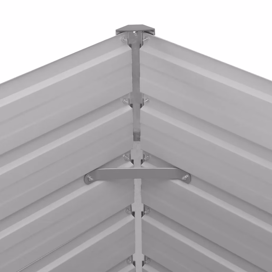 Kõrgendatud peenrakast tsingitud terasest, hall, 100 x 100 x 77 cm – 10