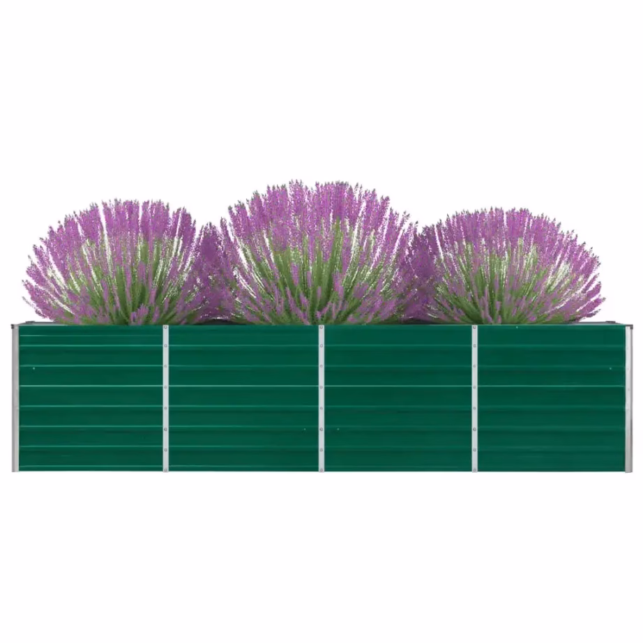 Kõrgendatud peenrakast 320 x 40 x 77 cm, roheline tsingitud teras – 4