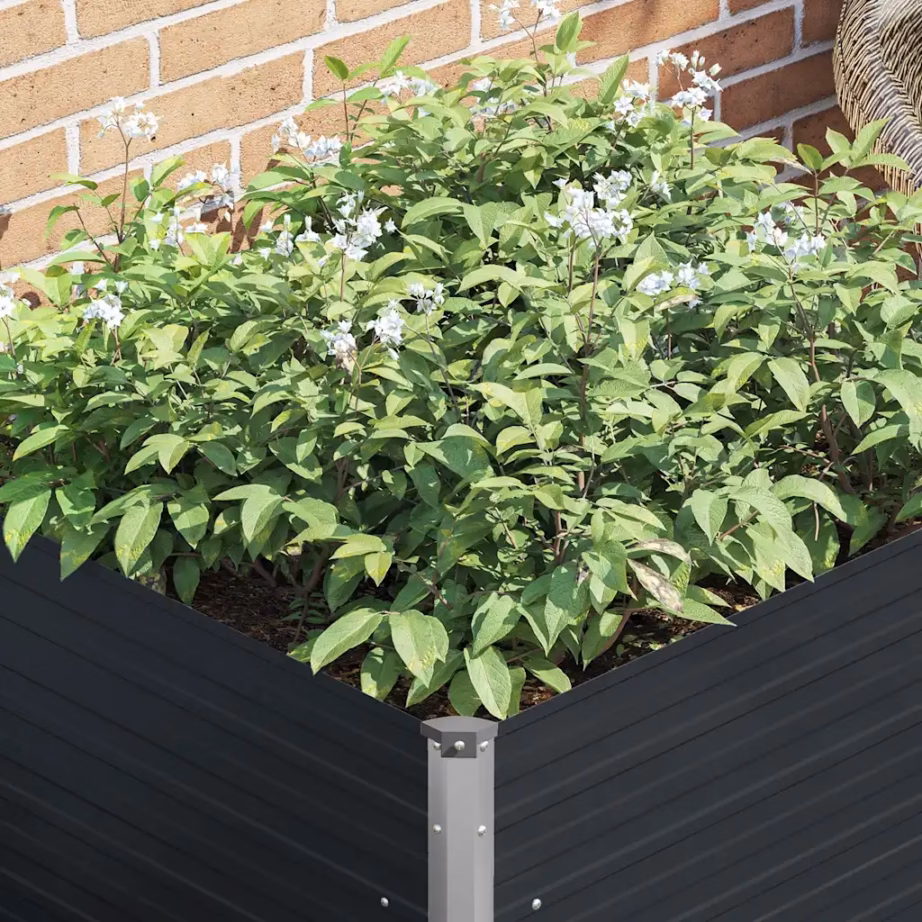 Kõrgendatud peenrakast avatud põhjaga, antratsiithall tsingitud teras, 100 x 100 x 77 cm – 4