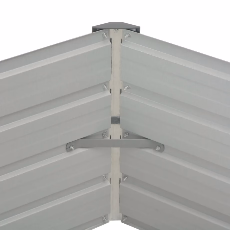 Kõrgendatud peenrakast tsingitud terasest, antratsiithall, 129 x 129 x 45 cm – 5