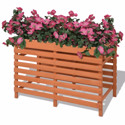 Kõrgendatud puidust taimekast, pruun, Hiina kuusepuit, 100 x 50 x 71 cm