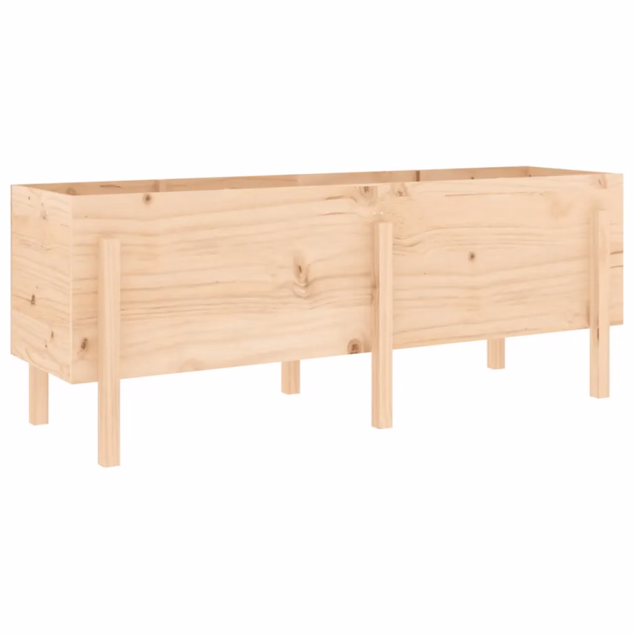 Kõrgendatud aia taimelava töötlemata männipuidust, 160 x 50 x 57 cm – 6