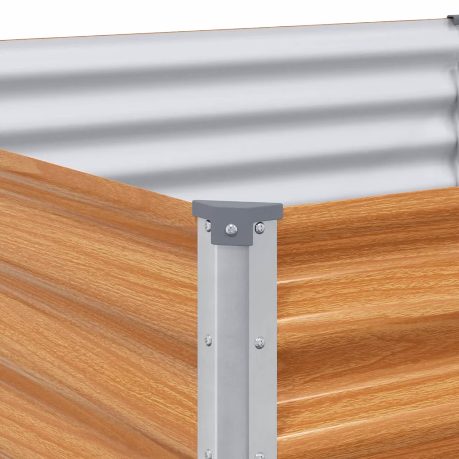 Kõrgendatud aiakast avatud põhjaga tsingitud terasest, helepruun, 290 x 100 x 68 cm – 9