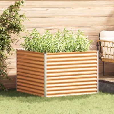 Kõrgendatud aiakast tsingitud terasest, helepruun, 98 x 100 x 68 cm