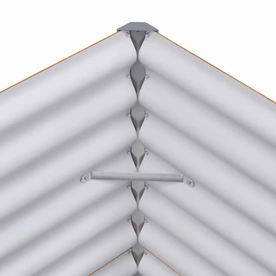 Kõrgendatud aiakast tsingitud terasest, helepruun, 98 x 100 x 68 cm – 11