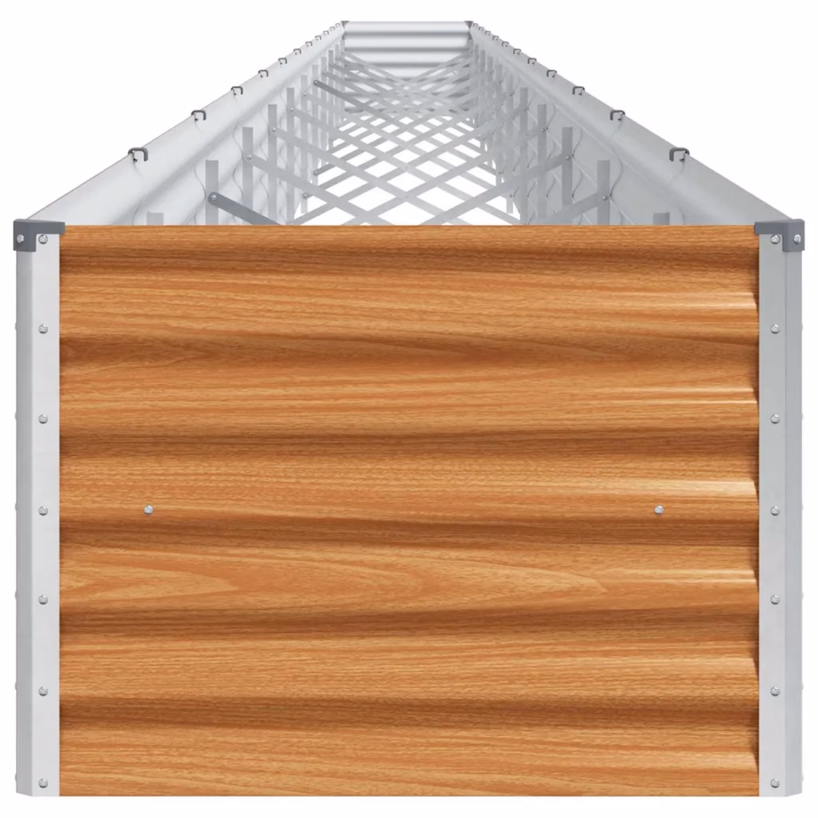 Kõrgendatud aiakast avatud põhjaga, helepruun tsingitud teras, 1164 x 50 x 36 cm – 6