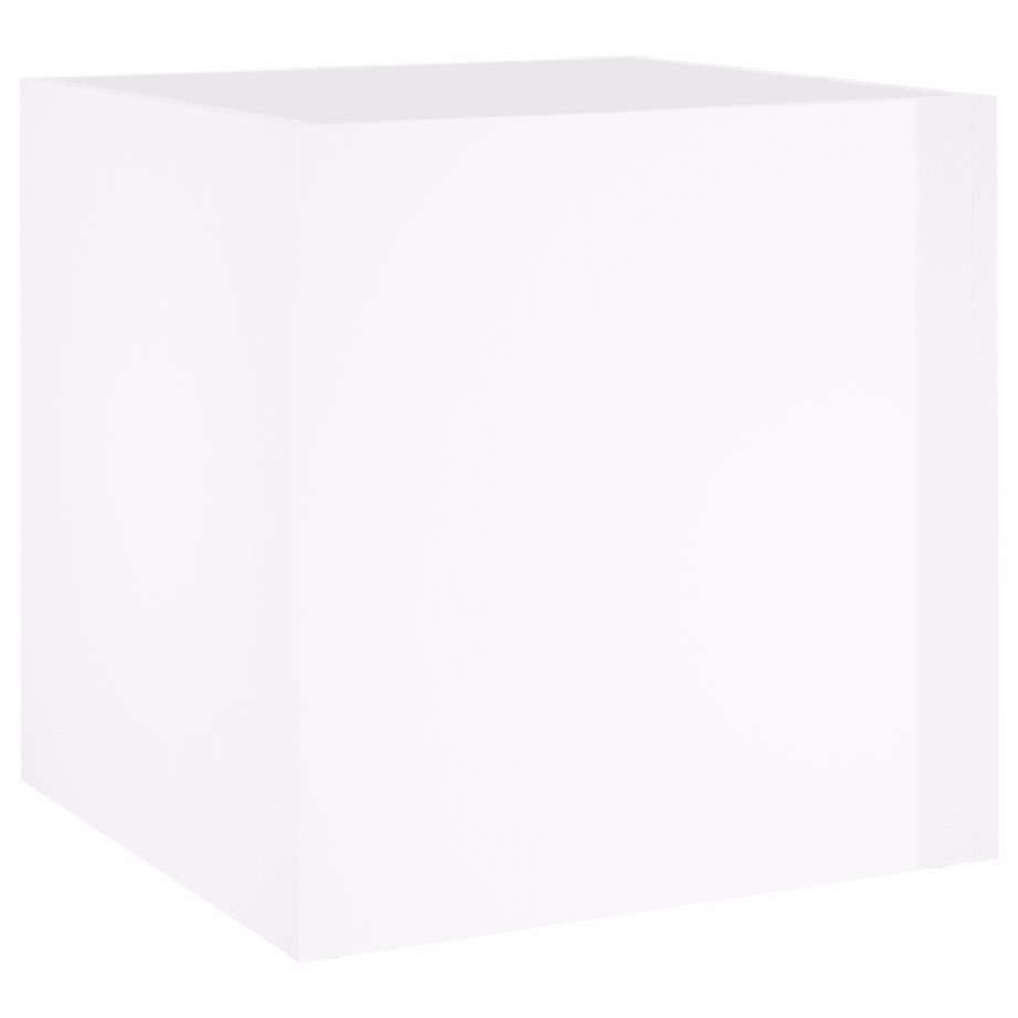 Kõrgläikega valge tehispuidust taimekast, 40 x 40 x 40 cm – 2