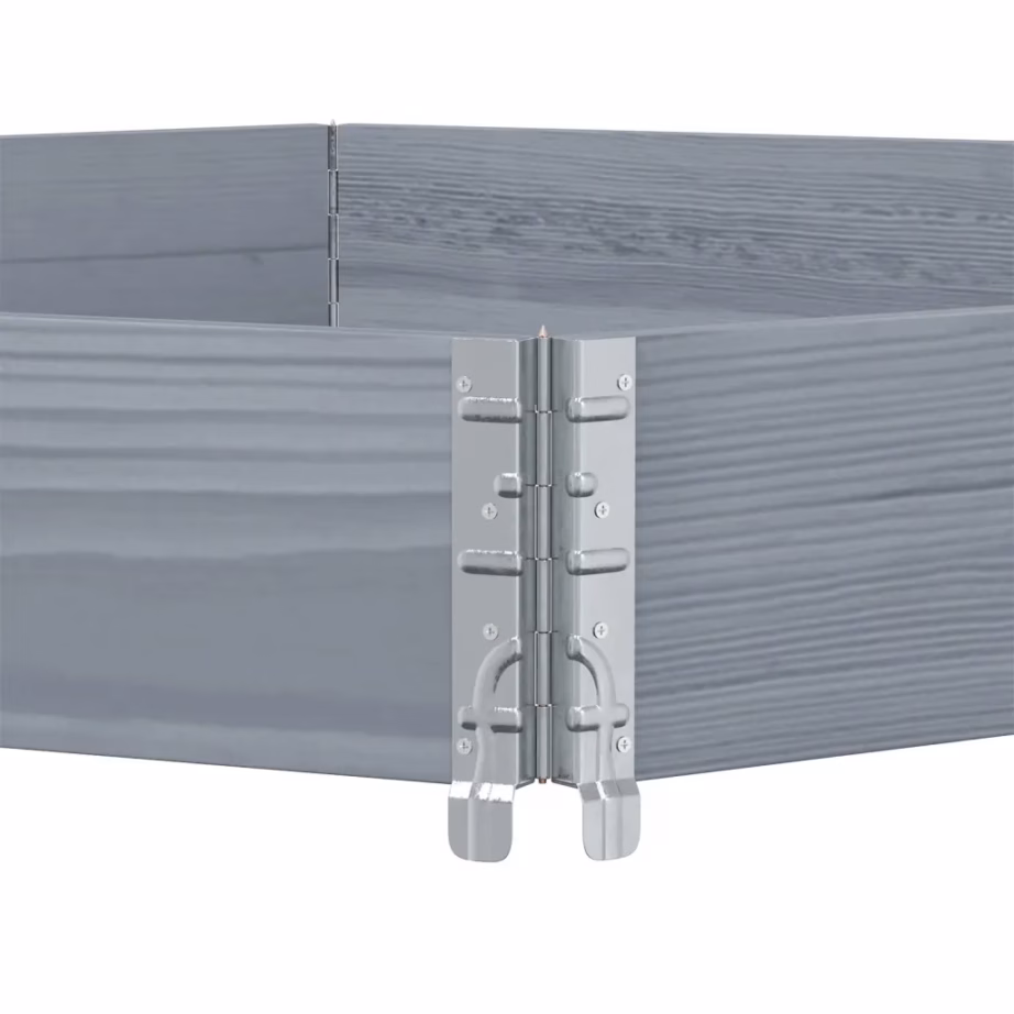 Kuusnurkne taimekast, hall männipuidust, 160 x 160 x 21,5 cm – 6