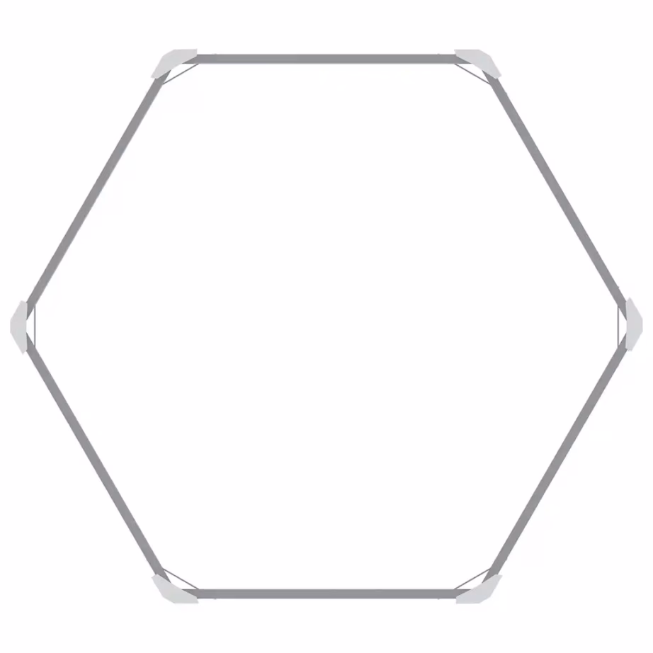 Kuusnurkne metallist taimelava avatud põhjaga, antratsiithall tsingitud teras, 129 x 129 x 77 cm – 4