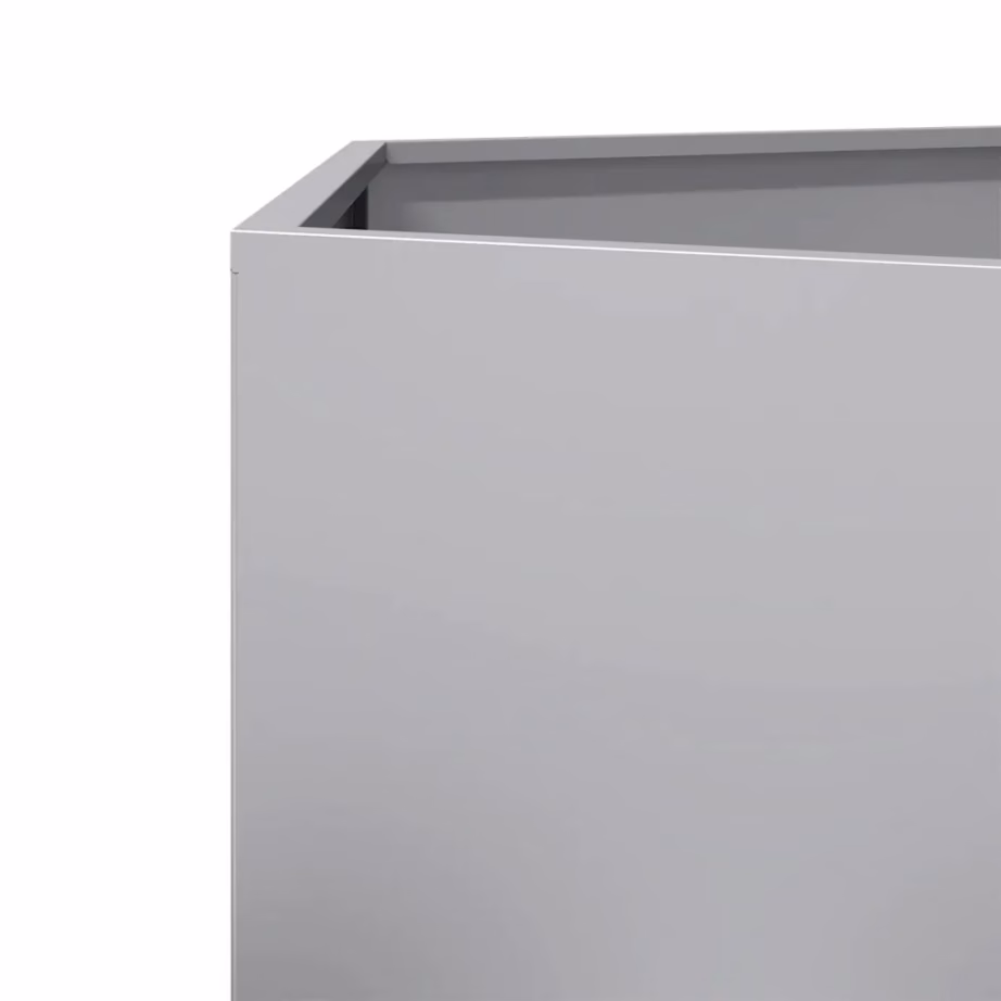 Kuusnurkne tsingitud terasest taimekast aeda, hõbedane, 104 x 90 x 45 cm – 9