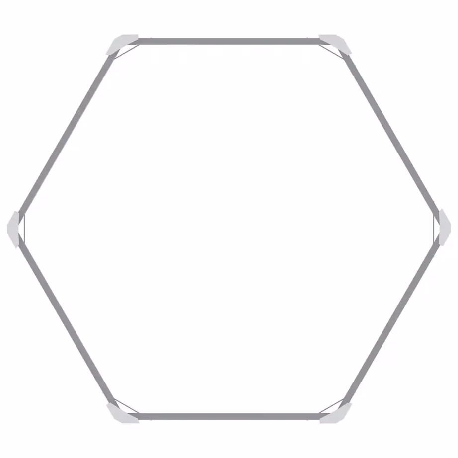 Kuusnurkne tsingitud terasest taimelava avatud põhjaga, hall, 129 x 129 x 77 cm – 4