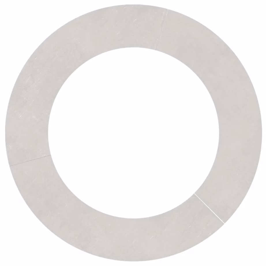 Lame roostevabast terasest puurõngaste komplekt, 5 tk, hõbedane, Ø60/90, 90 x 90 cm – 5