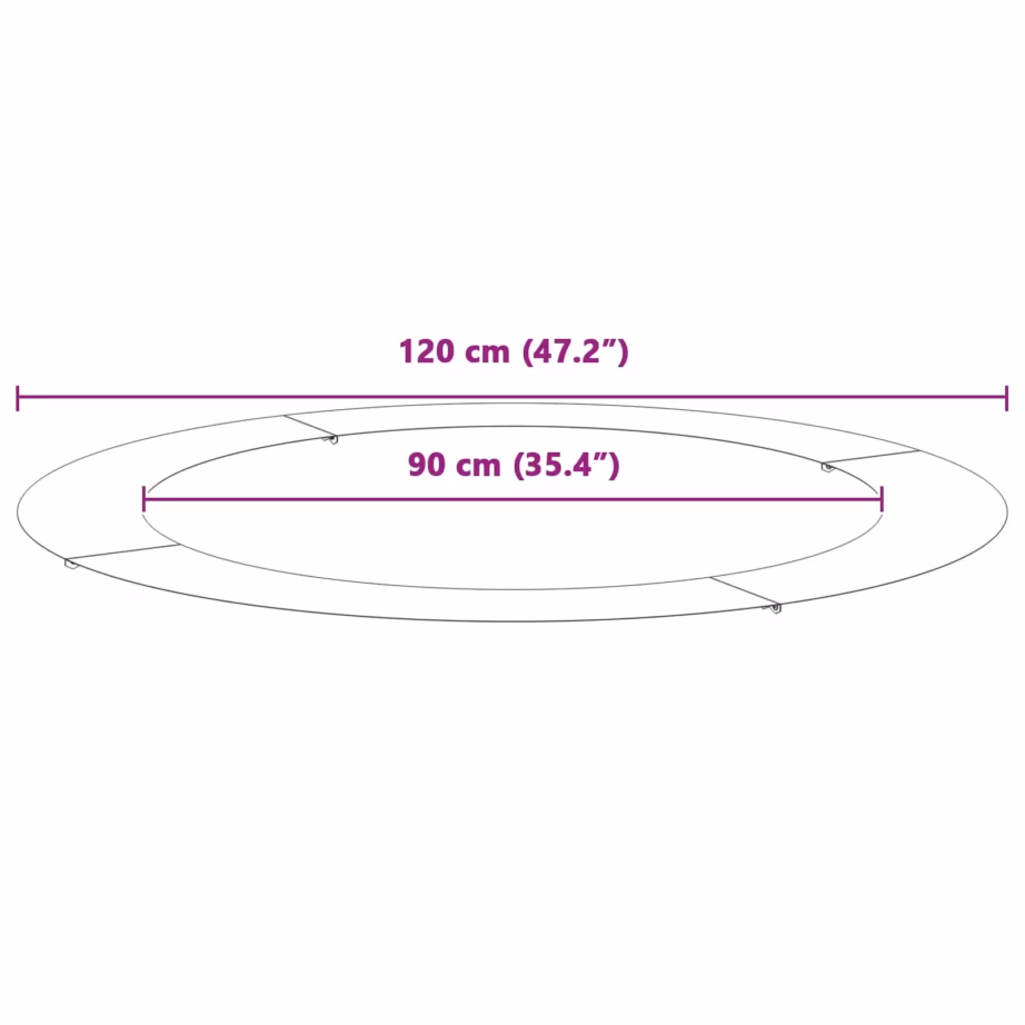 Lamedad terasest puutüverõngad, pruun, Ø90/120 cm, 5 tk – 11