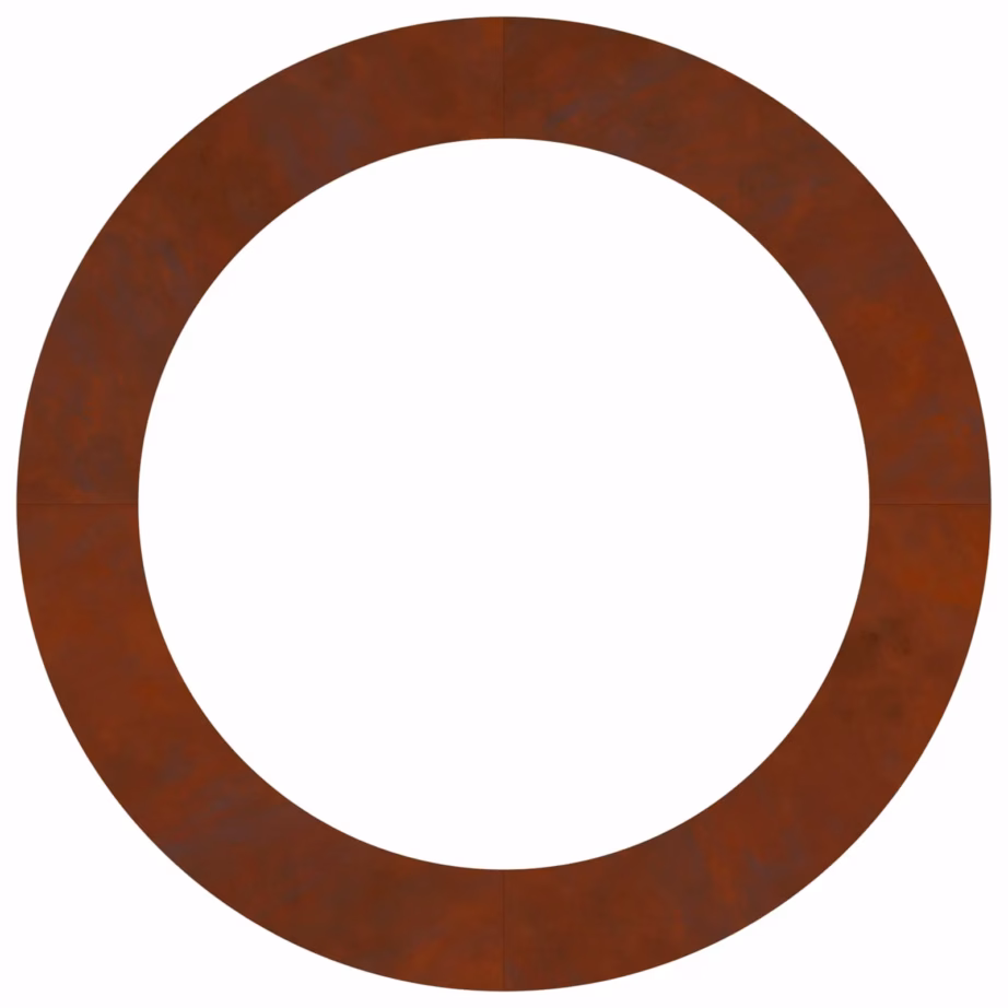 Lamedad terasest puutüverõngad, pruun, Ø90/120 cm, 5 tk – 6